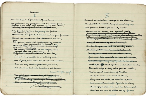 Dylan Thomas notebook