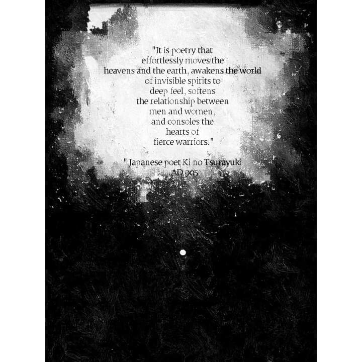 It Is Poetry. Ki no Tsurayuki&nbsp;905ad