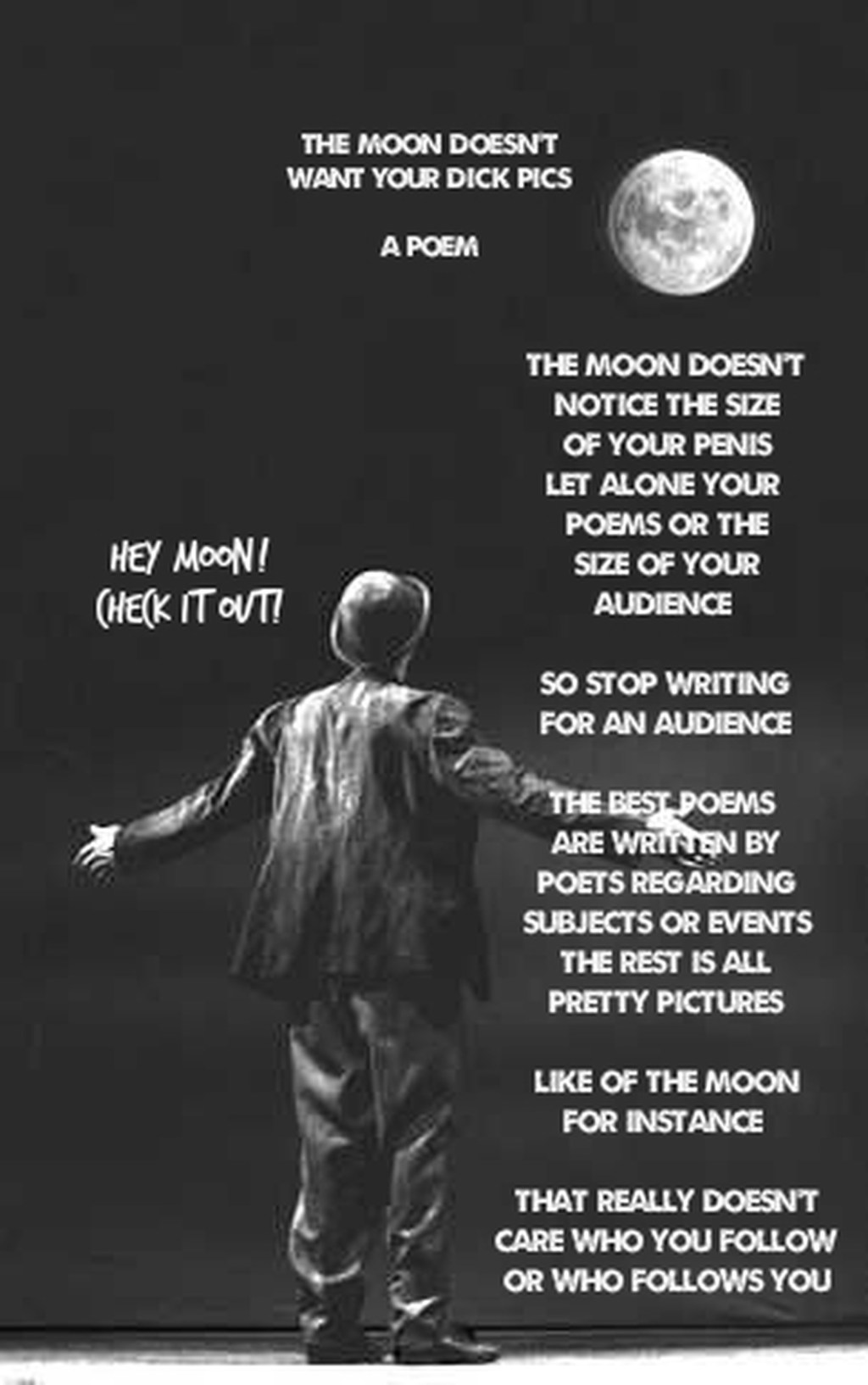 “The Moon Doesn’t Want Your Dick Pics” (An Immature Poem) ~ R.M.&nbsp;Engelhardt
